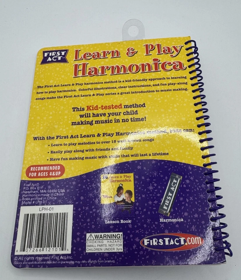 First Act LEARN & PLAY HARMONICA -2002-Harmonica & Instructions-New Open Box - Image 2 of 4
