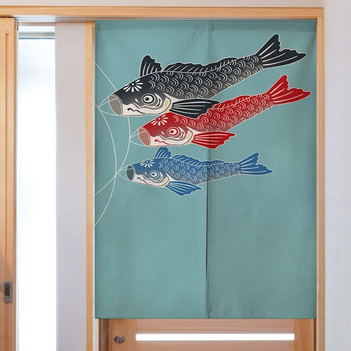 Japanese Style Door Curtain Screen Cotton Linen Noren Cherry Flower Room Divider - Bild 16 von 44