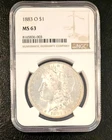 1883 O Morgan Silver Dollar NGC MS63, Blazing Mirror-Like, Magnificent Specimen!