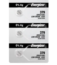 Energizer 379 Silver Oxide 1.55V Batteries (SR521SW), 3PK, Ships Free!