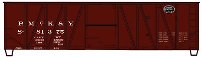 Accurail 4331 HO 40' Wood Boxcar PMcK&Y New Free Shipping