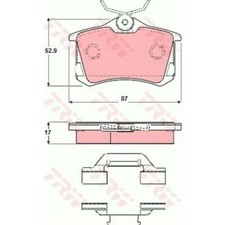 TRW Bremsbeläge GDB1416 Bremsklötze für Skoda Octavia I 1U2