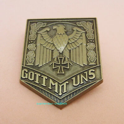 MARKENLOS Pin GOTT MIT UNS Militaria Anstecker Butterfly Verschluss - 56