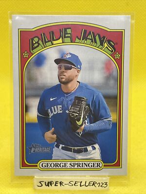 2021 TOPPS HERITAGE HIGH - GEORGE SPRINGER - Toronto Blue Jays SHORT PRINT SP