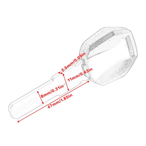 2 Pcs Uncut Key Blank For KTM 1290 Super ADV, 1050 ADV, Super Duke 1290 RC8 1190 - Picture 2 of 9