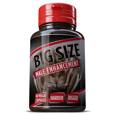 BIG SIZE MALE SUPPLEMENTS STAMINA BIGGER HARDER ENERGY CAPS MENS HEALTH 60 PILLS