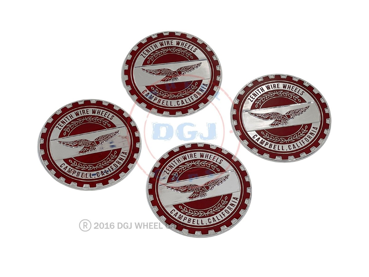 Zenith Candy Ruby Red on Chrome Lowrider Wire Wheel Metal Chips