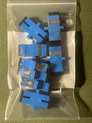8 PACK SC to SC Single-mode Simplex Fiber Optic Adapter Coupler Flange Connector