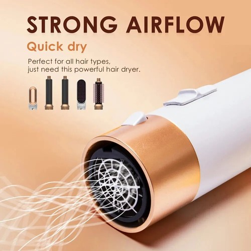 Profi Air Haarstyler 5 in 1 Geräuscharm Haar Locken Glätten Haar - Bild 2 von 7