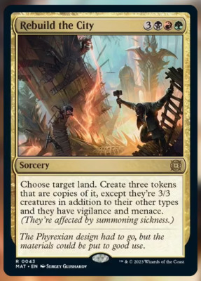 FOIL 4x Rebuild the City - MTG - March of the Machine AFTERMATH MtG - NM