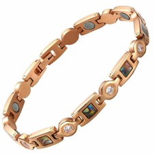 Trinity Rose Gold Stainless Ladies Magnetic Bracelet + Luxury Gift Box