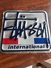 Rare Vintage Stussy International Metal Tin Sign 12x13
