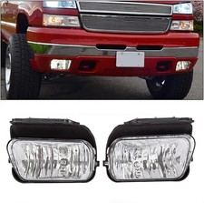 Pair Bumper Fog Lights Compatible with 2003-2007 Chevy Silverado 2002-2006 Ch...