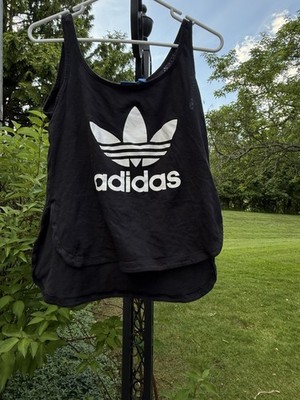 adidas Tank Top black& White Trefoil Logo Size S Pre-owned Few Spots +free Gift