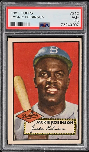 1952 TOPPS #312 JACKIE ROBINSON PSA 3.5
