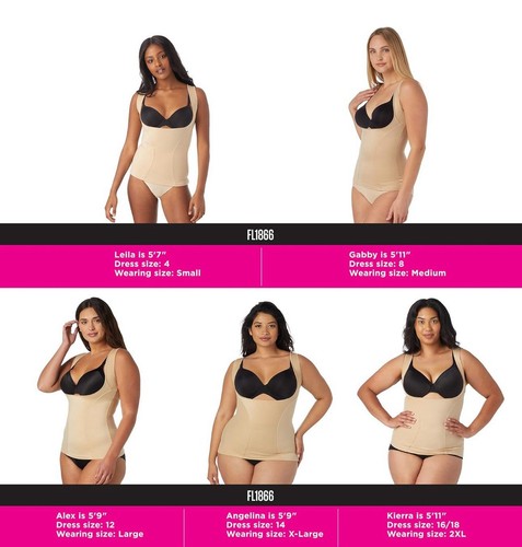 NWT $53 Maidenform Wear Your Own Bra Shapewear Cool Comfort Torsette 2XL - Picture 4 of 13