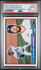 2023 TOPPS UPDATE OVERSIZED TOPPS BIG BASEBALL CARD BIG12 CLAYTON KERSHAW PSA 10