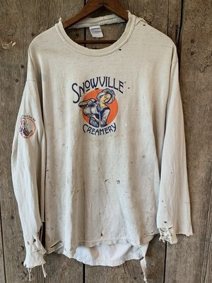 Destroyed Vintage Snowville Creamery Farmers Shirt 