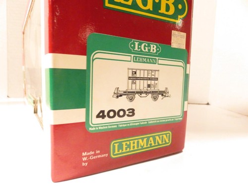 LGB G SCALE - LGB 4003 - FLAT CAR W/CONTAINER - LN - BOXED- H1 - Picture 8 of 8