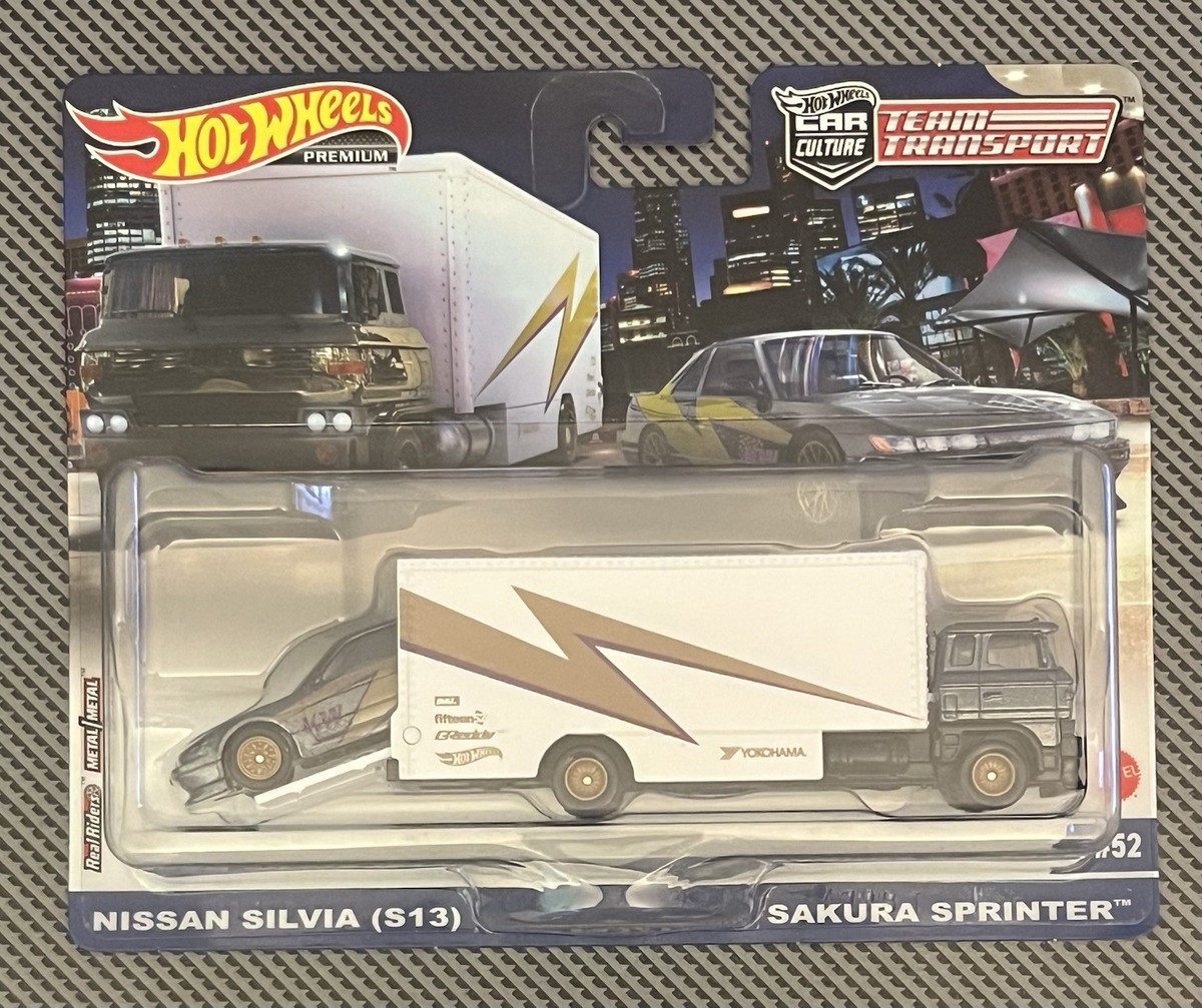 ホワイトスカイヴィールスカート 2023 Hot Wheels Car Culture Team Transport #52 Nissan Silvia S13