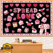 86Pcs Valentine Heart Bulletin Board Decorations Classroom Party Church