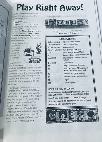 Curse Of The Catacombs IBM (1) Disc And Box And Manual Included, Please Read! - Picture 8 of 23