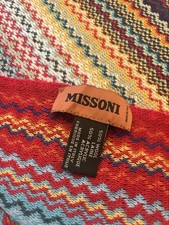 Missoni Wool Blend Knit Scarf Made In Italy