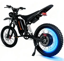 Electric Dirt Bike Peak 6000W 60V 32AH Bicycle 60MPH Motorcycles for Teens Adult