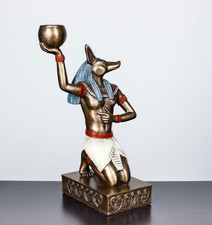 Anubis Signierte Statue / Figur, Kerzenständer, Summit Collection