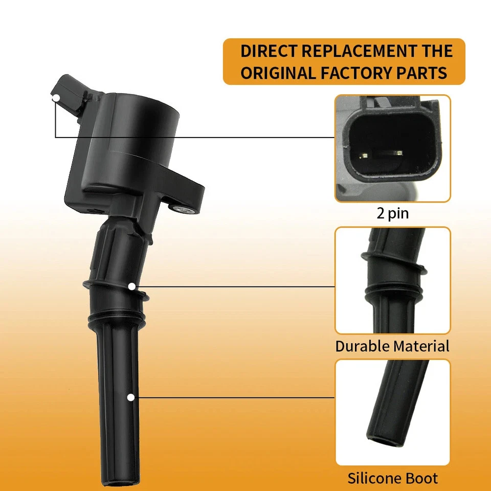 8X For Genuine Motorcraft Ignition Coils DG508 Ford F150 4.6L 5.4L 3W7Z12029AA Foto 4 de 4