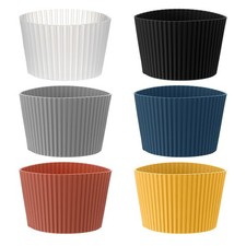 6 Pack Silicone Coffee Cup Sleeves Reusable Nonslip Heat Resistant