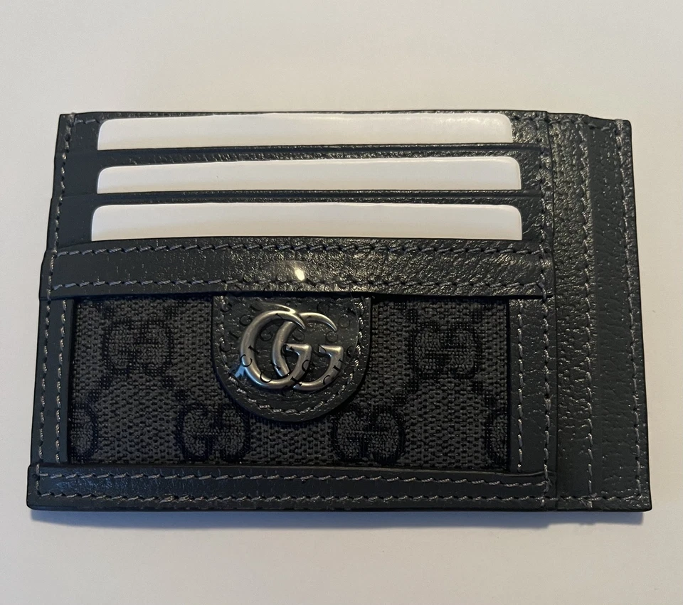 Porta-Cartão GUCCI Ophidia GG Estojo Supreme Lona Cinza - Imagem 4 de 4
