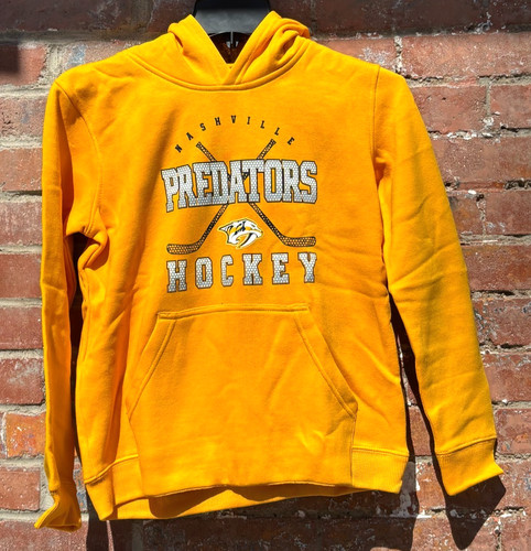NHL Nashville Predators Mediumweight Hooded Sweatshirt, Kid Size LARGE 14/16 NEW