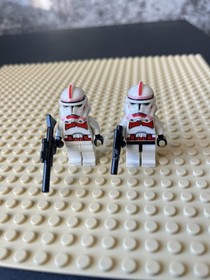 LEGO Star Wars Shock Troopers Minifigure Red Clone Trooper SW0091  7671 Set of 2
