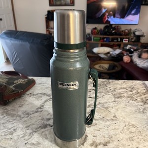 Vintage Large Stanley Green Thermos 