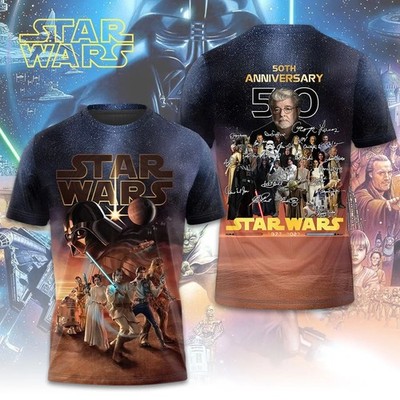Star Wars 50th Anniversary 1977-2027 A New Hope All-Over Print T-Shirt