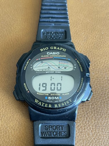 RELOJ DIGITAL CASIO BH-100W Bio Graph 946 vintage - Imagen 5 de 11