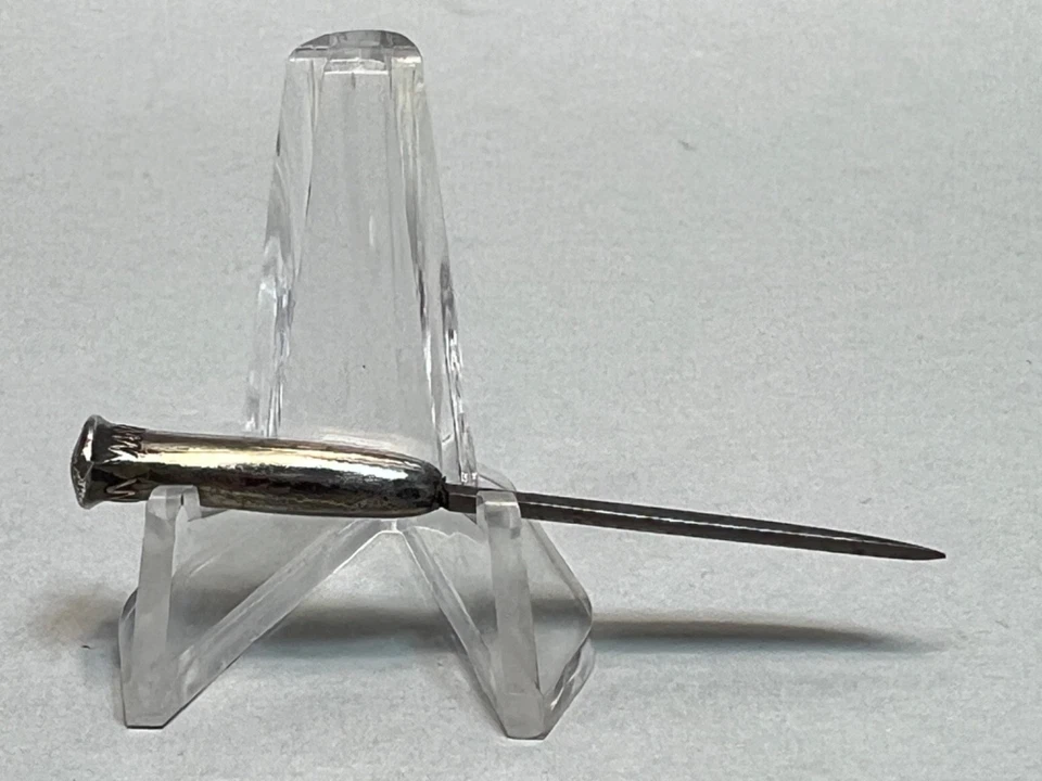 Antique Marttiini Finish Finland Miniature Puukko Knife Silver Plated Handle 2'' - Image 4 of 4