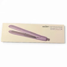 SEJOY 1" Flat Iron 2 in 1 Straightener & Curler, Ceramic Plates, Ionic, (Purple)