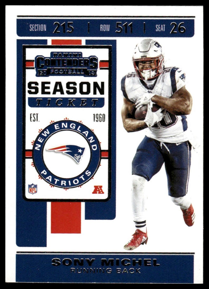 2019 Panini Contenders #10 Sony Michel