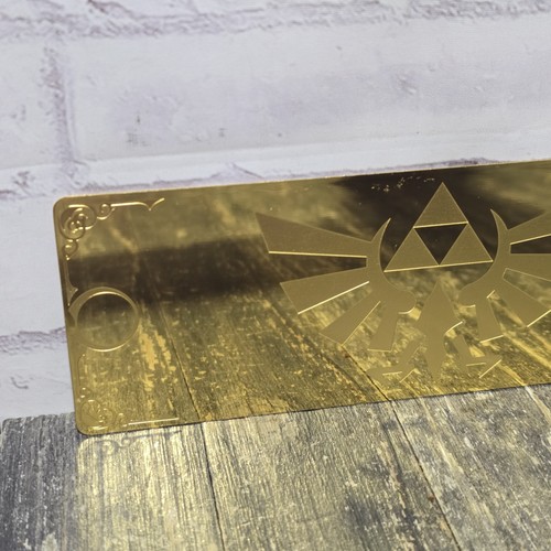 The Legend of Zelda Gold-plated Bookmark Solid Brass Nintendo Game Hyrule Crest - Picture 5 of 7