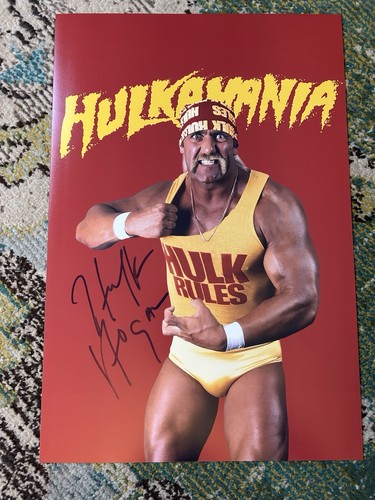 HULK HOGAN HAND SIGNED 12x18 AUTOGRAPHED Poster wwf wwe 90's wrestling
