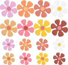 Leumoi 16 Pcs Flower Car Magnet Retro Hippie as the picture shown, Boho 