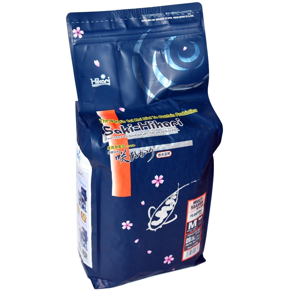 SAKI HIKARI® MULTI SEASON Premium Koi Fisch Pellet Futter Teich ab 8°C Gr M 5 kg
