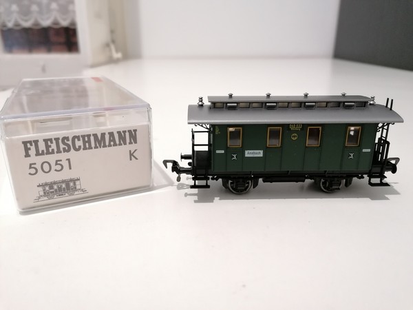 Fleischmann H0 5051K Vagón de Pasajeros 3º Clase DRG Nuevo New OVP