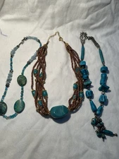 Lot of Three Ladies Turquois  Necklaces from Palm Beach Estate