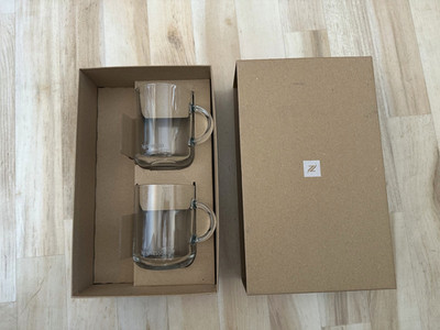 2x Original Nespresso Tasse/Becher Vertuo Mug Small aus Glas (ca. 390ml) NEU OVP