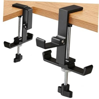 JAKO Headphone Stand for Desk, 3 Hooks Aluminum Alloy Headphone Holder (1 Black