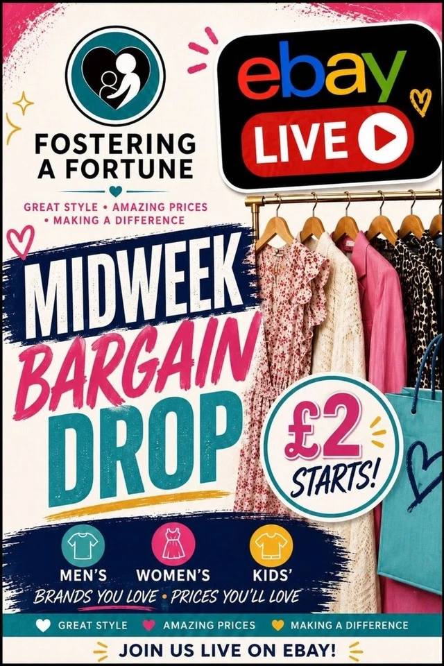Midweek Bargain Drop - Women's Men's Kids High Street - £2 Starts