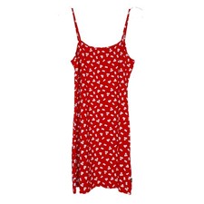Superdry Printed Cami Jersey Mini Dress US Size 6 Red Floral Cottagecore NWT